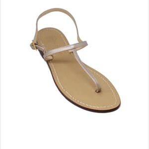 Da Costanzo Thong Leather Sandals Tan Size 9 Great Condition